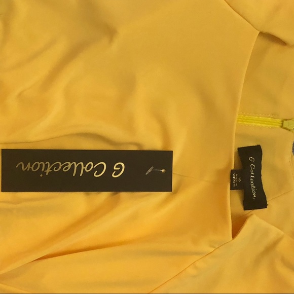 G collection yellow women’s dress Sz 10 NWT - Picture 8 of 10